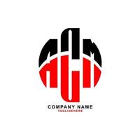 création de logo de lettre acm créative avec fond blanc vecteur