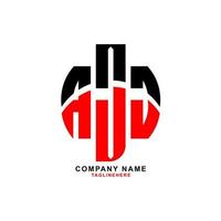 création de logo de lettre ajj créative avec fond blanc vecteur