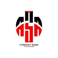 création de logo de lettre asa créative avec fond blanc vecteur