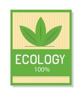 label de conservation de l'écologie vecteur