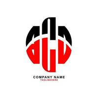 création de logo de lettre bco créative avec fond blanc vecteur
