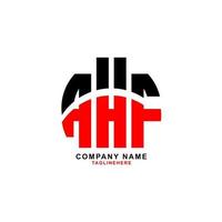 création de logo de lettre ahf créative avec fond blanc vecteur