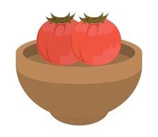 tomates dans un bol vecteur