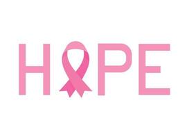 espoir de sensibilisation au cancer du sein vecteur