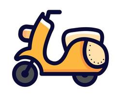icône de transport de moto vecteur
