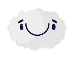 sourire nuage mignon vecteur