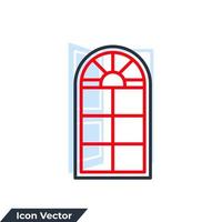 fenêtre icône logo illustration vectorielle. modèle de symbole de fenêtre pour la collection de conception graphique et web vecteur