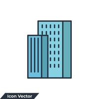 bâtiment icône logo illustration vectorielle. modèle de symbole de concept d'architecture pour la collection de conception graphique et web