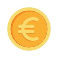 clipart animé d'icône de pièce d'euro pour les affaires et la finance éléments d'argent illustration vectorielle vecteur