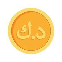 icône de pièce de monnaie dinar koweïtien clipart pour les affaires et la finance monnaie d'argent koweïtien dans les éléments animés illustration vectorielle vecteur