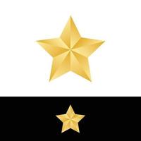 étoile dorée isolée. illustration vectorielle vecteur
