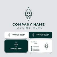 lettre un logo en diamant, adapté à toute entreprise liée aux diamants avec des initiales. vecteur