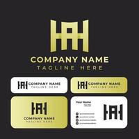 logo monogramme ha unique, adapté à toute entreprise avec les initiales ha ou ah. vecteur