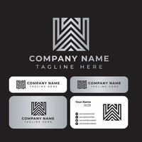 logo monogramme wa de luxe, adapté à toute entreprise avec des initiales wa ou aw. vecteur