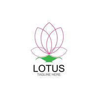 icône de modèle de logo de conception de fleurs de lotus vecteur