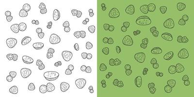 illustration vectorielle de carotte doodle trois formes différentes. vecteur