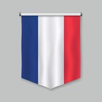 fanion avec drapeau vecteur