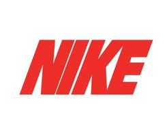 nom du logo nike icône de conception de vêtements rouges illustration vectorielle abstraite de football avec fond blanc vecteur