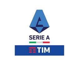 serie a logo symbole avec nom conception italie football vecteur pays européens équipes de football illustration