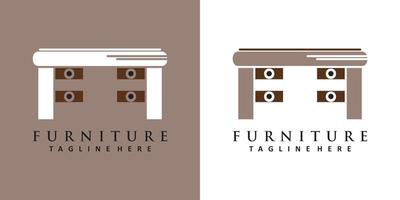 création de logo de meubles minimaliste avec vecteur premium de concept simple