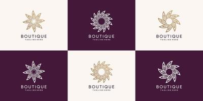 boutique logo design collection vecteur premium