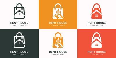 création de logo de location de maison avec vecteur premium de concept créatif moderne