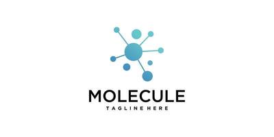 logo d'icône de molécule avec vecteur premium de conception de style abstrait moderne