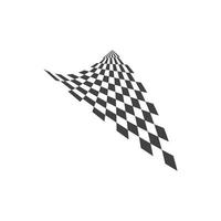 icône de drapeau de course, vecteur d'illustration de conception simple