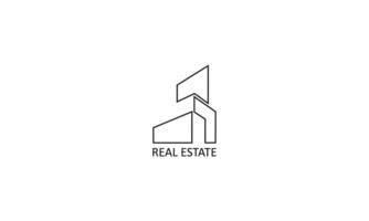 logo immobilier moderne minimaliste.vecteur de logo de maison commerciale vecteur