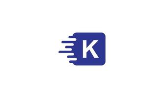 logo de livraison lettres de l'alphabet anglais k éléments de modèle de conception vectorielle pour votre application ou votre entreprise. vecteur