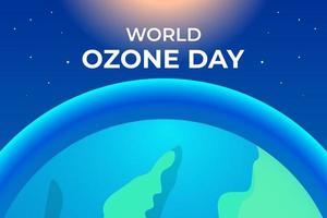 fond d'illustration de la journée mondiale de l'ozone vecteur