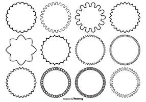 Assortiment de formes vectorielles de cercle vecteur