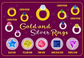 Free Gold and Silver Rings Vector