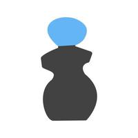 icône bleue et noire de glyphe de sculpture humaine vecteur