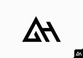 lettre ah ha logo icône élément de modèle de conception vecteur