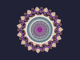 conception de mandalas. cercle rond de vecteur. façon mandalas. élément décoratif avec de l'or. mandala de fleurs. illustration vectorielle. vecteur