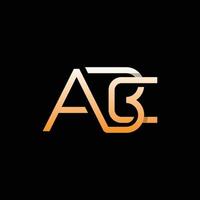 lettre abc monogramme logo moderne vecteur