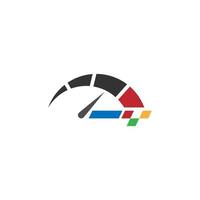 logo d'icône de compteur de vitesse automobile vecteur