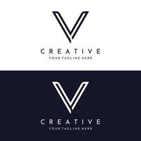 logo design lettre initiale v avec monogramme artistique.logo est moderne, luxueux et élégant. fond isolé. vecteur