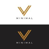 logo design lettre initiale v avec monogramme artistique.logo est moderne, luxueux et élégant. fond isolé. vecteur