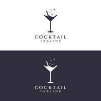 logo de cocktail d'alcool, boissons de boîte de nuit.logos pour les discothèques, les bars et plus encore.dans le style de concept d'illustration vectorielle. vecteur