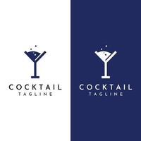 logo de cocktail d'alcool, boissons de boîte de nuit.logos pour les discothèques, les bars et plus encore.dans le style de concept d'illustration vectorielle. vecteur