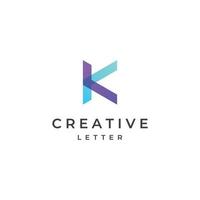 lettre de logo initiale abstraite k avec concept de monogramme. les logos peuvent être utilisés pour les entreprises, les sociétés et autres. vecteur