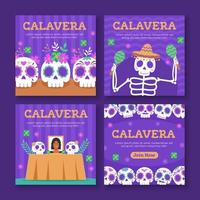 modèle de publication sur les réseaux sociaux calavera vecteur