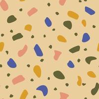 textures géométriques en terrazzo. motifs abstraits sans soudure avec des formes colorées. illustration vectorielle créative pour toile de fond, impression textile, illustration vectorielle de revêtement de sol vecteur