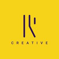 création de logo de symbole d'icône de lettre r, création vectorielle de logo de type de ligne minimaliste et créative vecteur