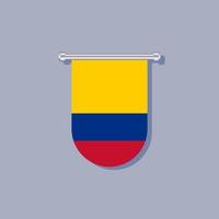 illustration du modèle de drapeau colombien vecteur