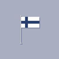 illustration du modèle de drapeau finlandais vecteur