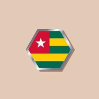 illustration du modèle de drapeau togo vecteur