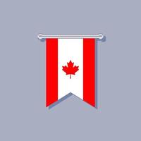 illustration du modèle de drapeau du canada vecteur